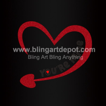 You're Mine Heart Rhinestones Heat Transfers Vinyl